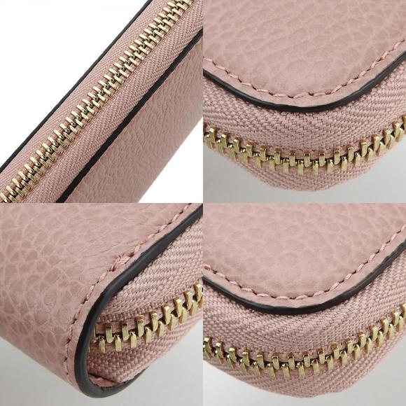 Gucci Long Wallet 449347 Interlocking Leather Pink Round Zipper Accessory Wom... - Picture 7 of 11